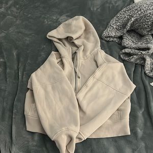 tan lululemon scuba quarter zip